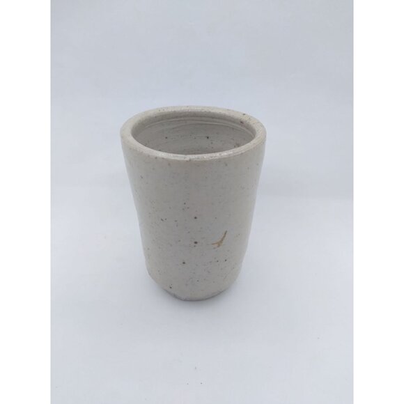 Handmade Ceramic Pottery Cup brutalist rough finish 3.5" Tall Signed by Artist - Picture 1 of 14